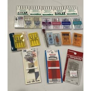 Sewing Needle Lot 22 Packs Assorted - Madeira Janome Schmetz Xlasse New Used
